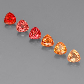 Pedras preciosas de safira multicolorido natural de  ct, trillion, VVS-VS