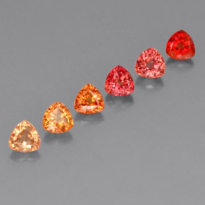 Pedras preciosas de safira multicolorido natural de  ct, trillion, VVS-VS