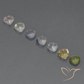Pedras preciosas de safira multicolorido natural de 2,39 ct, trillion, VVS-VS