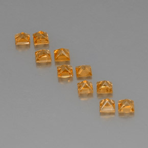 Pedras preciosas de safira laranja natural de 1,99 ct, quadrado, VVS-VS