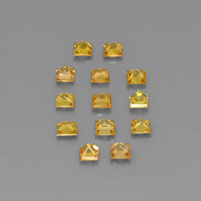 Pedras preciosas de safira amarelo natural de  ct, quadrado, VVS-VS