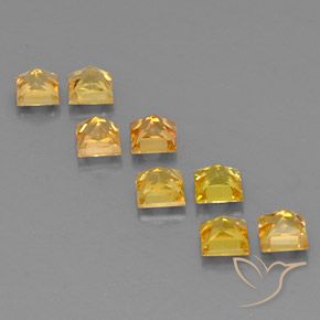 Pedras preciosas de Safira Dourado natural de 2.02 ct, Quadrado, VS