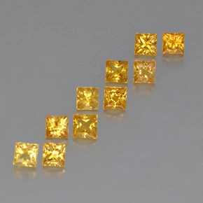 Pedras preciosas de safira amarelo natural de  ct, quadrado, VVS-VS