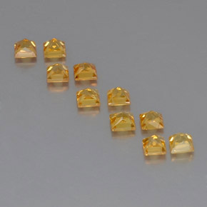 Pedras preciosas de safira amarelo natural de  ct, quadrado, VVS-VS