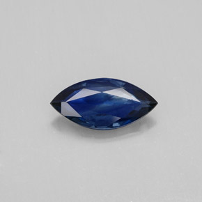 Safira azul natural 0,79ct, marquise, VS