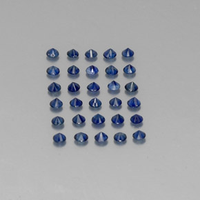 Pedras preciosas de safira azul natural de  ct, corte redondo, VVS-VS