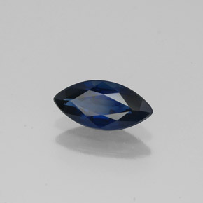 Safira azul natural 0,83ct, marquise, VS