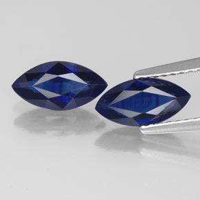 Pedras preciosas de safira azul natural de  ct, marquise, VVS-VS