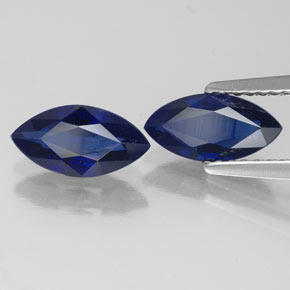 Pedras preciosas de safira azul natural de  ct, marquise, VVS-VS