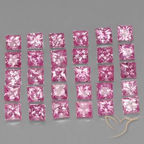 Pedras preciosas de Safira Roxo Real Rosa natural de 5.26 ct, Quadrado, VVS-VS