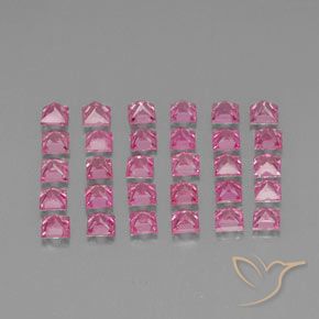 Pedras preciosas de Safira Roxo Real Rosa natural de 5.26 ct, Quadrado, VVS-VS