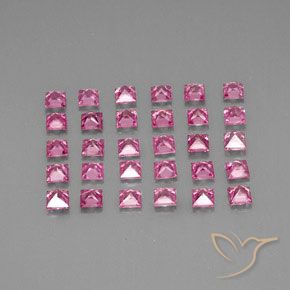 Pedras preciosas de Safira rosa médio natural de 4.49 ct, Quadrado, VVS-VS