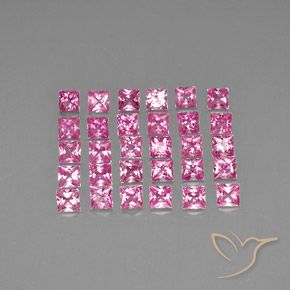 Pedras preciosas de Safira Rosa escuro natural de 4.85 ct, Quadrado, VVS-VS