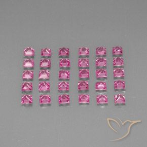Pedras preciosas de Safira Rosa escuro natural de 4.85 ct, Quadrado, VVS-VS