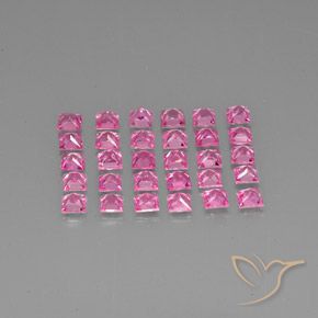 Pedras preciosas de Safira Rosa escuro natural de 5.01 ct, Quadrado, VVS-VS