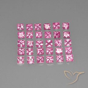 Pedras preciosas de Safira Roxo Real Rosa natural de 5.67 ct, Quadrado, VVS-VS