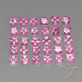 Pedras preciosas de Safira Roxo Real Rosa natural de 5.67 ct, Quadrado, VVS-VS