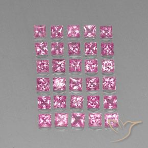 Pedras preciosas de Safira Roxo Real Rosa natural de 4.82 ct, Quadrado, VVS-VS