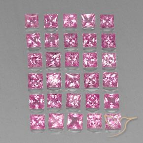 Pedras preciosas de Safira Roxo Real Rosa natural de 4.82 ct, Quadrado, VVS-VS
