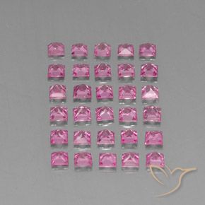 Pedras preciosas de Safira Roxo Real Rosa natural de 4.82 ct, Quadrado, VVS-VS
