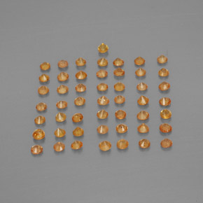 Pedras preciosas de safira laranja natural de  ct, corte redondo, VS