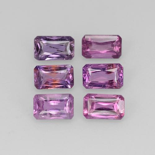 Pedras preciosas de safira multicolorido natural de 2,16 ct, corte esmeralda, VS
