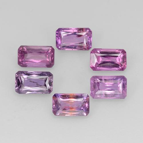 Pedras preciosas de safira multicolorido natural de 2,16 ct, corte esmeralda, VS