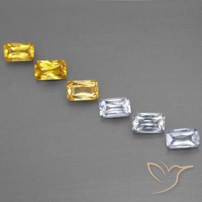Pedras preciosas de safira multicolorido natural de 2,05 ct, corte esmeralda, VS