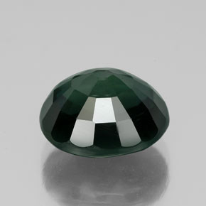 Safira verde natural 5,99ct, corte oval, VVS