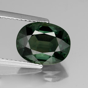 Safira verde natural 4,29ct, corte oval, VVS