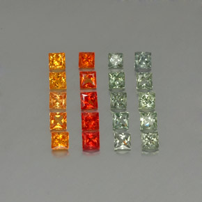Pedras preciosas de Safira Multicolorido natural de 4.64 ct, Quadrado, VVS-VS