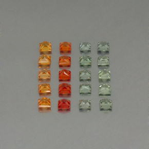 Pedras preciosas de Safira Multicolorido natural de 4.64 ct, Quadrado, VVS-VS
