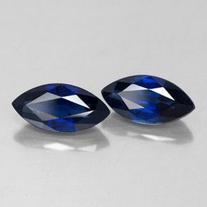 Pedras preciosas de safira azul natural de  ct, marquise, VS