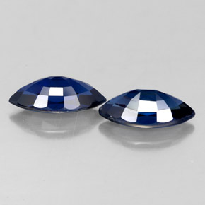 Pedras preciosas de safira azul natural de  ct, marquise, VS