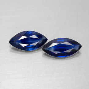 Pedras preciosas de safira azul natural de  ct, marquise, VS