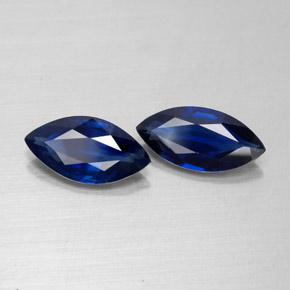 Pedras preciosas de safira azul natural de  ct, marquise, VS