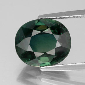 Safira verde natural 5,15ct, corte oval, VVS-VS