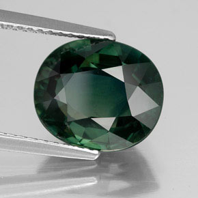Safira verde natural 5,15ct, corte oval, VVS-VS