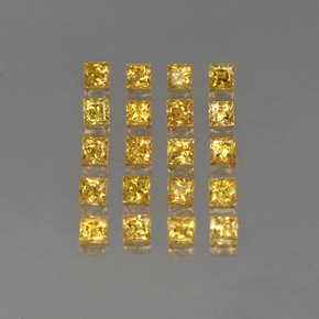 Pedras preciosas de safira amarelo natural de  ct, quadrado, VVS-VS