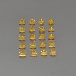Pedras preciosas de safira amarelo natural de  ct, quadrado, VVS-VS