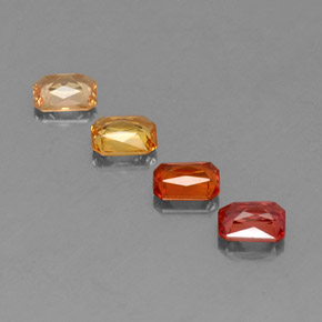Pedras preciosas de safira multicolorido natural de 2,17 ct, corte esmeralda, VS