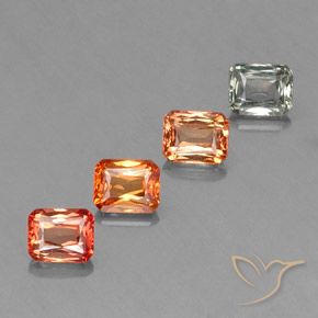 Pedras preciosas de Safira Multicolorido natural de 2.81 ct, Corte Octógono / Esmeralda, VS