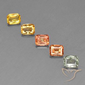 Pedras preciosas de Safira Multicolorido natural de 2.63 ct, Corte Octógono / Esmeralda, VS