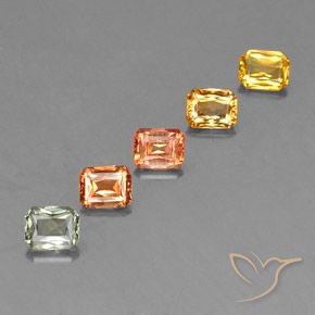 Pedras preciosas de Safira Multicolorido natural de 2.63 ct, Corte Octógono / Esmeralda, VS