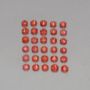 Pedras preciosas de safira laranja natural de  ct, corte redondo, VVS-VS