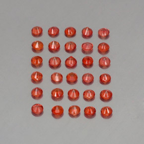 Pedras preciosas de safira laranja natural de 3,37 ct, corte redondo, VVS-VS