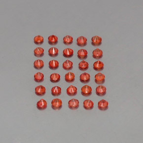 Pedras preciosas de safira laranja natural de  ct, corte redondo, VVS-VS