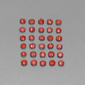 Pedras preciosas de safira laranja natural de  ct, corte redondo, VVS-VS