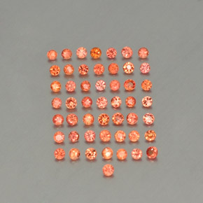 Pedras preciosas de safira laranja natural de  ct, corte redondo, VVS-VS
