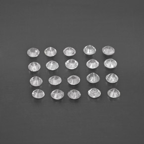 Pedras preciosas de safira branco natural de  ct, corte redondo, VVS-VS